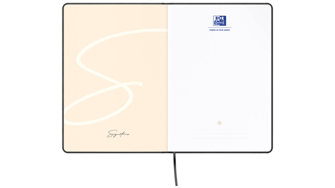 Notitieboek Oxford Signature A5 lijn 80vel blauw