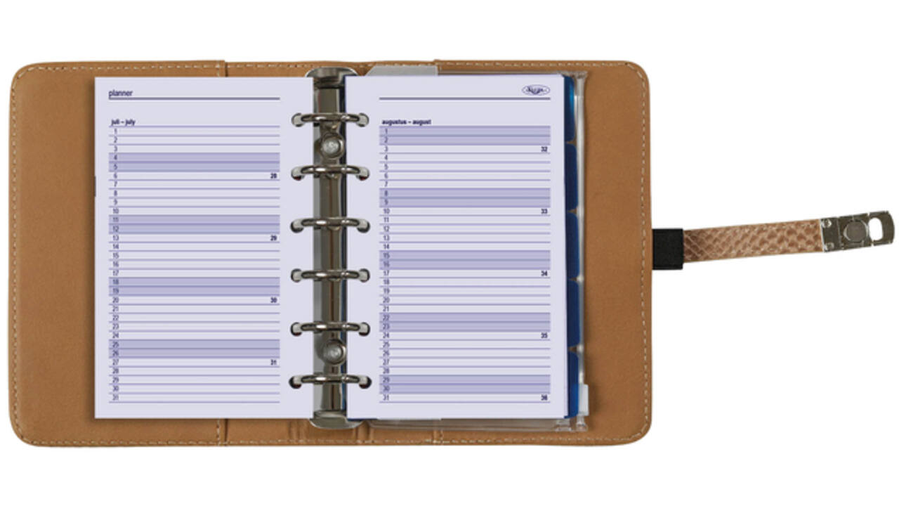 Organizer Kalpa Pocket inclusief agenda 2024-2025 7dagen/2pagina's slangenprint bruin