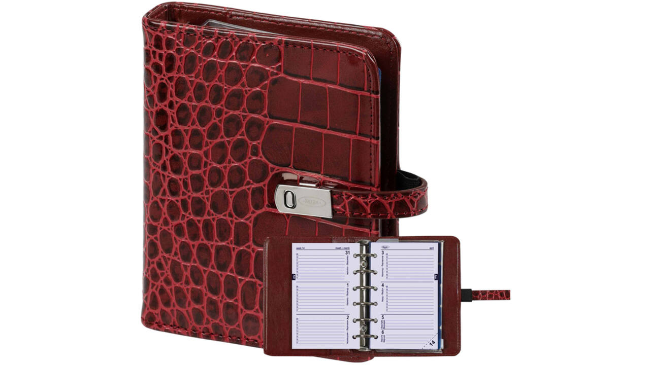 Organizer Kalpa Pocket inclusief agenda 2024-2025 7dagen/2pagina's croco mulberry