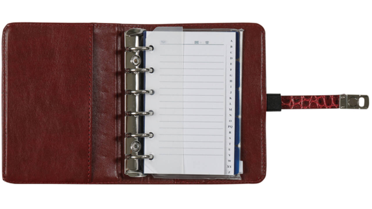 Organizer Kalpa Pocket inclusief agenda 2024-2025 7dagen/2pagina's croco mulberry