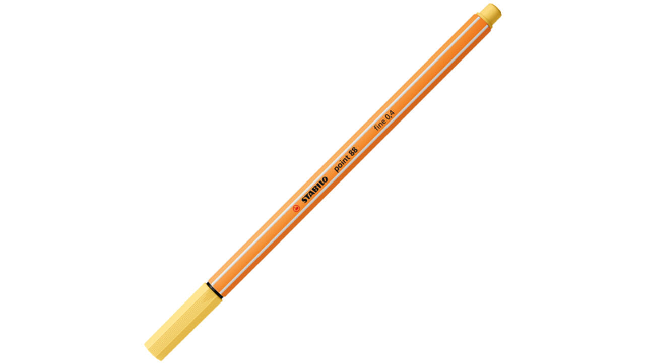 Fineliner STABILO point 88/23 fijn lichtgeel