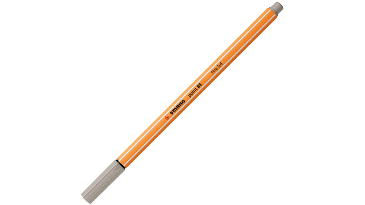 Fineliner STABILO point 88/93 fijn warm grijs