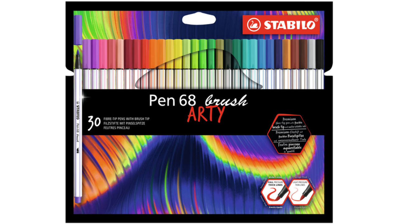Brushstift STABILO Pen 568/30 Arty assorti set à 30 stuks