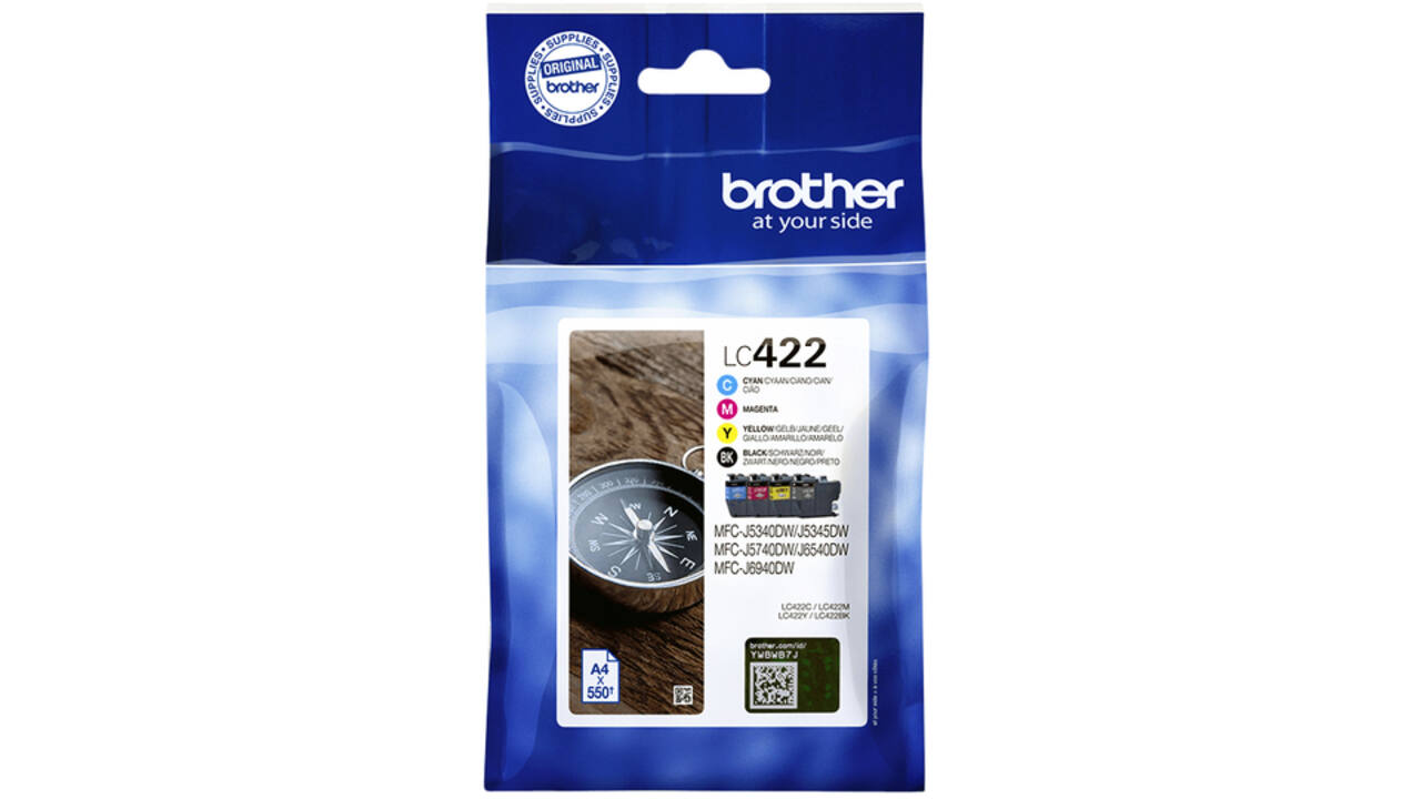 Inktcartridge Brother LC-422VAL zwart 3 kleuren