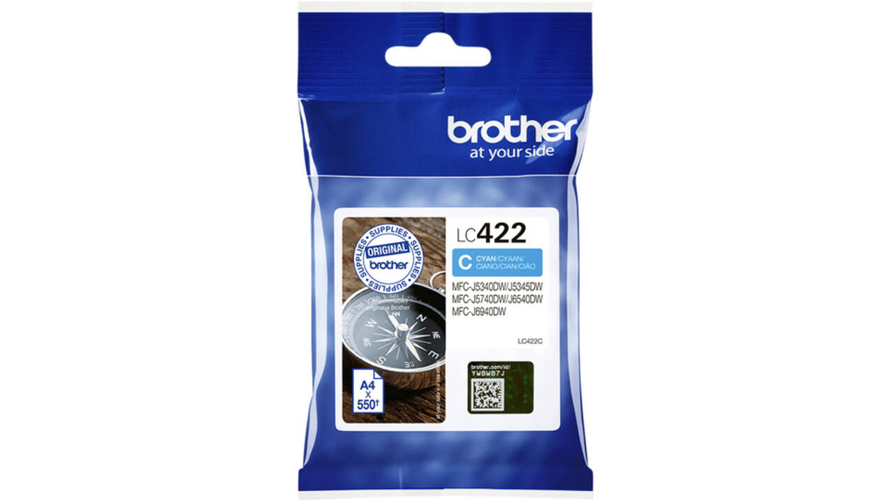 Inktcartridge Brother LC-422C blauw