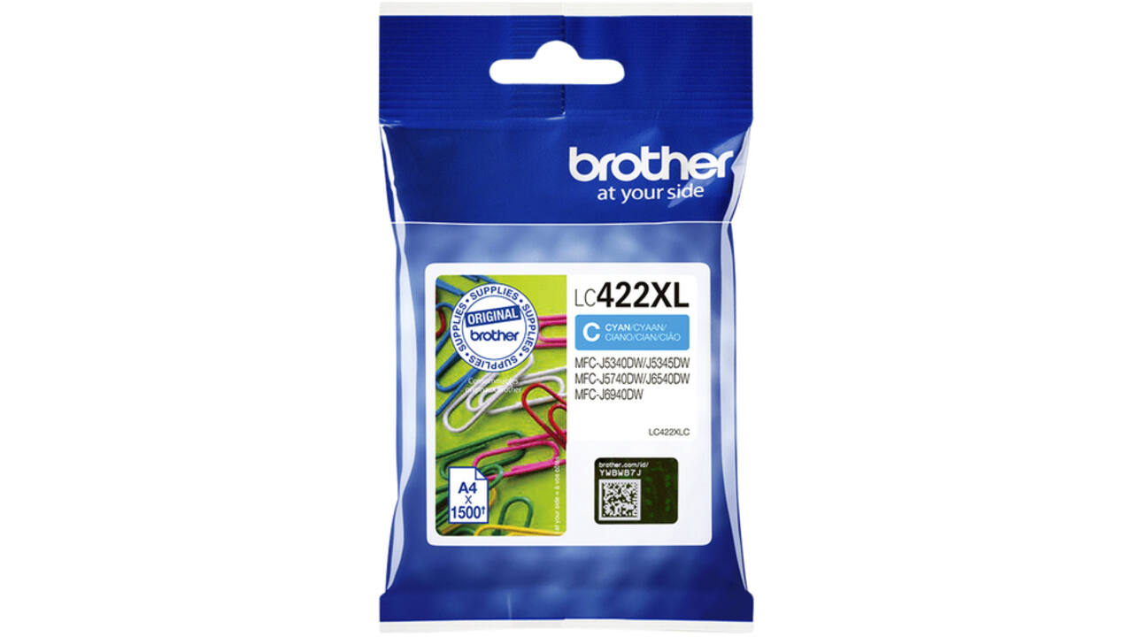 Inktcartridge Brother LC-422XLC blauw