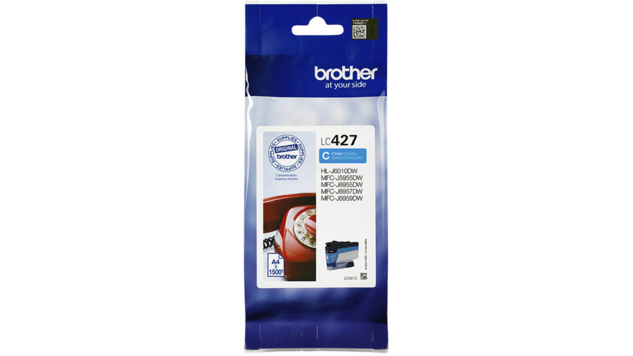 Inktcartridge Brother LC-427C blauw