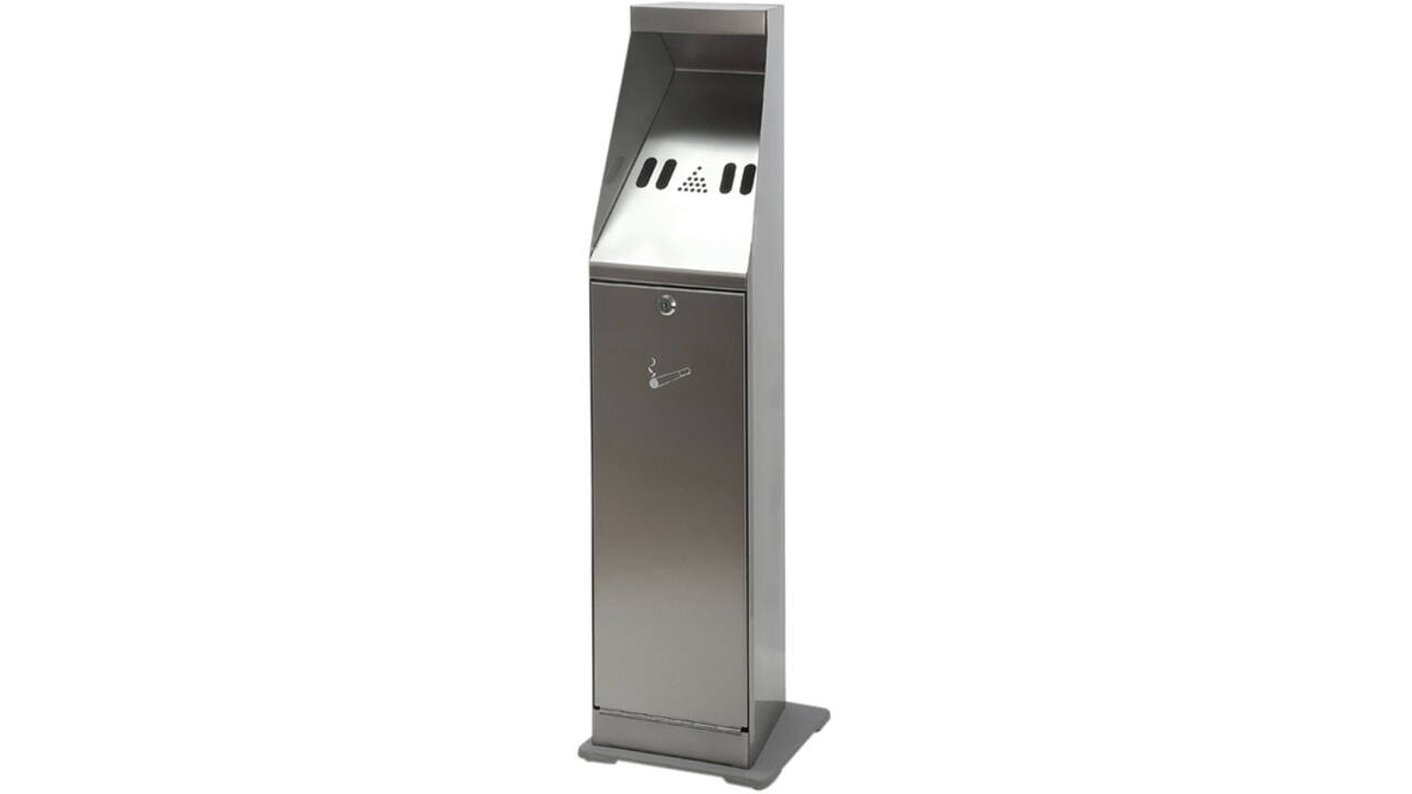 Asbak staand Vepa Bins zuil vrijstaand RVS
