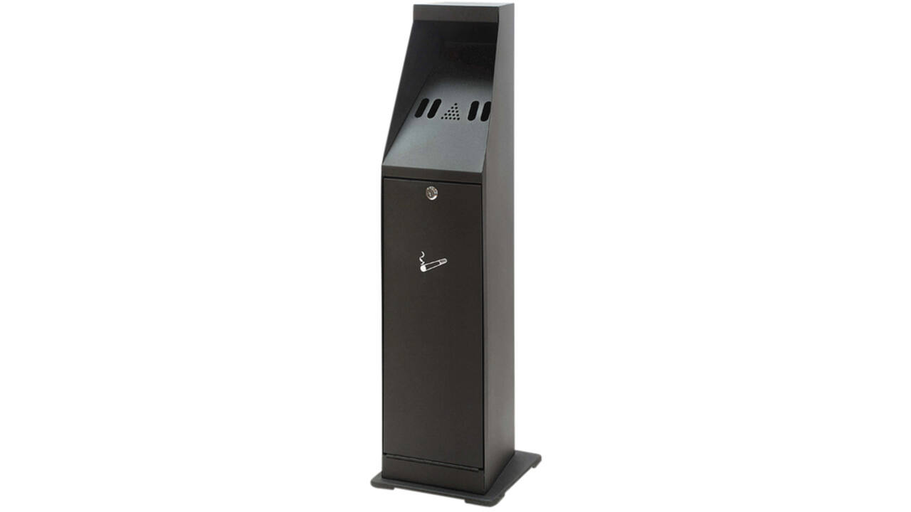 Asbak staand Vepa Bins zuil vrijstaand zwart