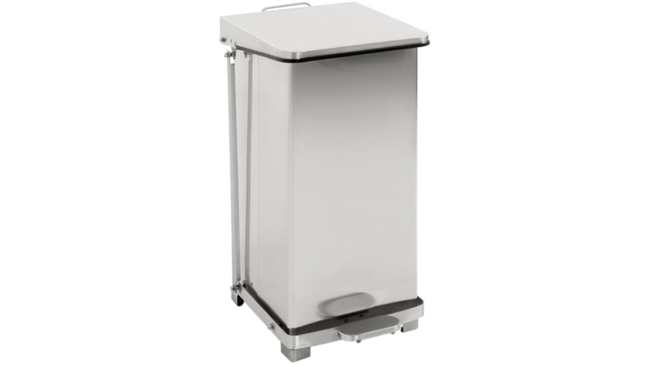 Afvalbak Vepa Bins pedaalemmer Industrieel 45 liter mat RVS