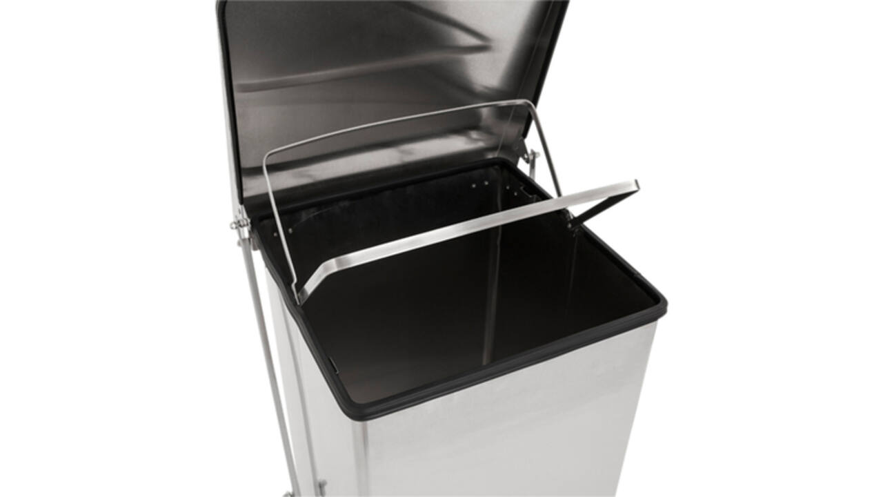 Afvalbak Vepa Bins pedaalemmer Industrieel 45 liter mat RVS