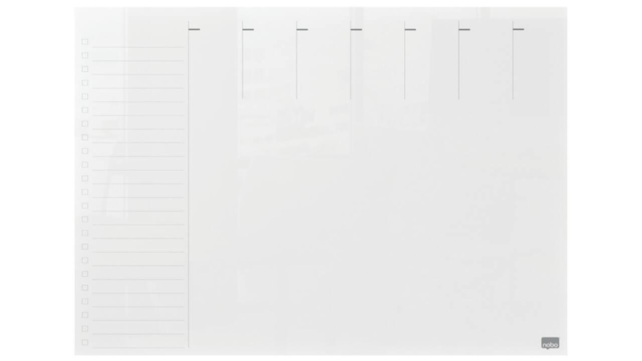 Weekplanner Nobo transparant acryl A4