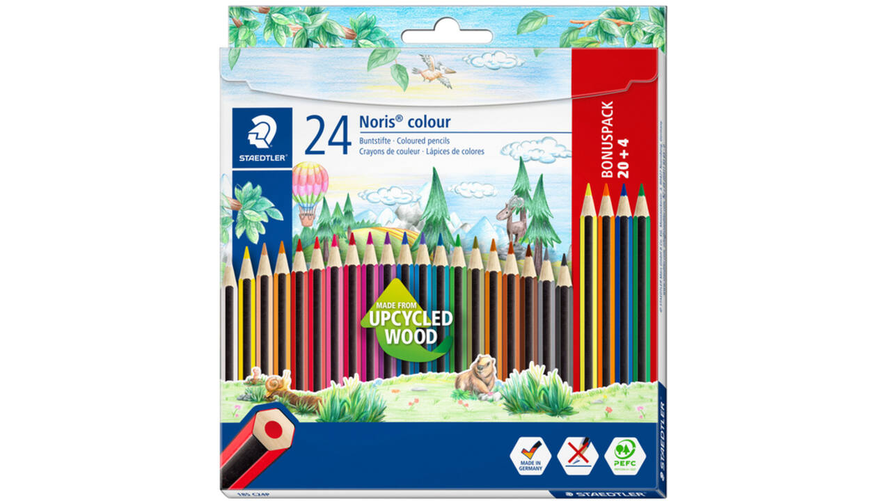 Kleurpotloden Staedtler Noris set à 20+4 kleuren