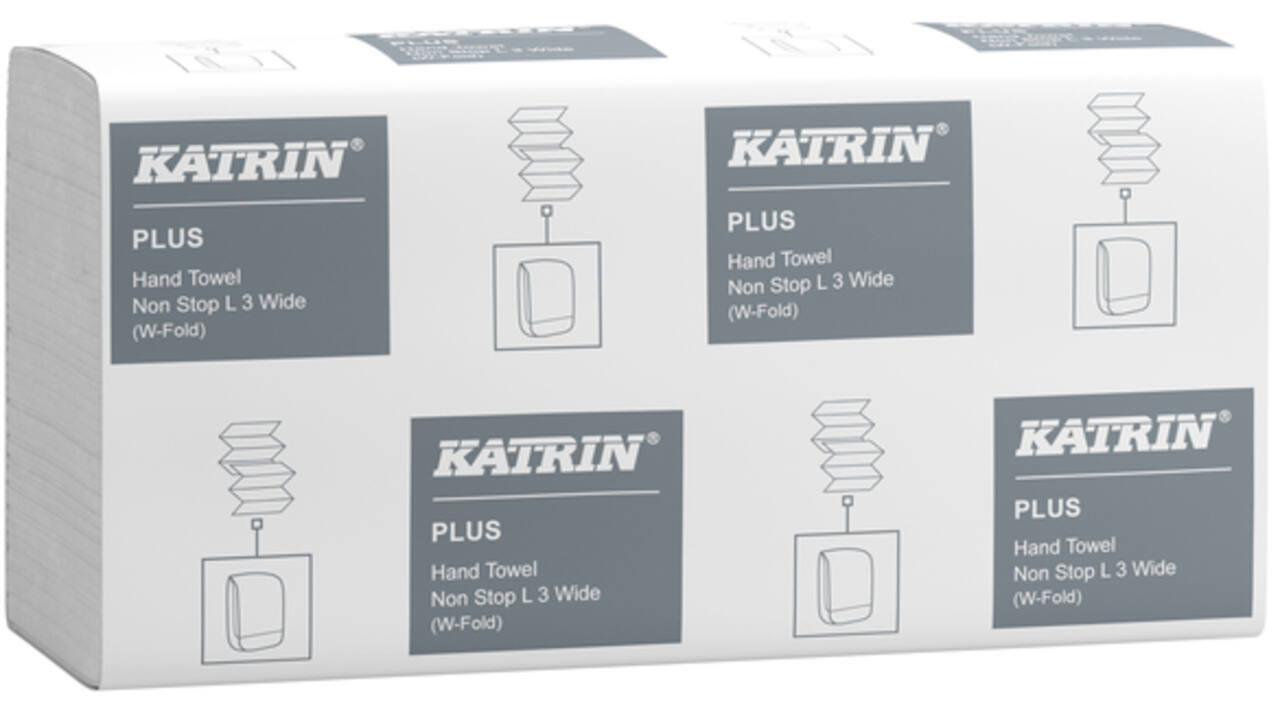 Handdoek Katrin W-vouw Plus 3-laags 320x240mm 25x90st