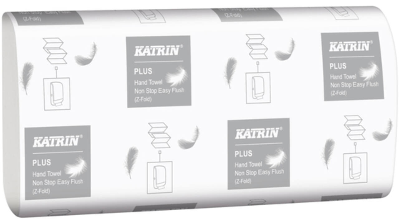 Handdoek Katrin 61624 Z-vouw Plus sneloplossend 2laags 20,3x24cm 15x160st