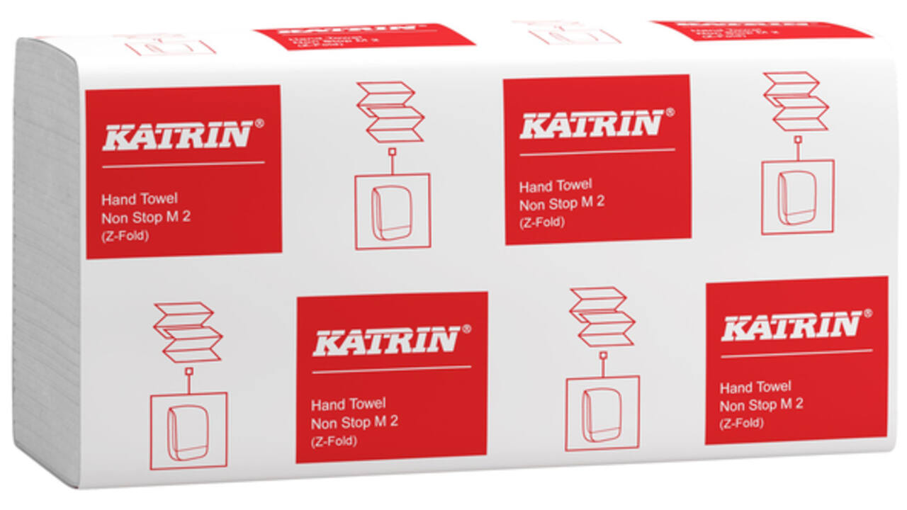 Handdoek Katrin Z-vouw 2-laags wit 240x203mm 25x160st