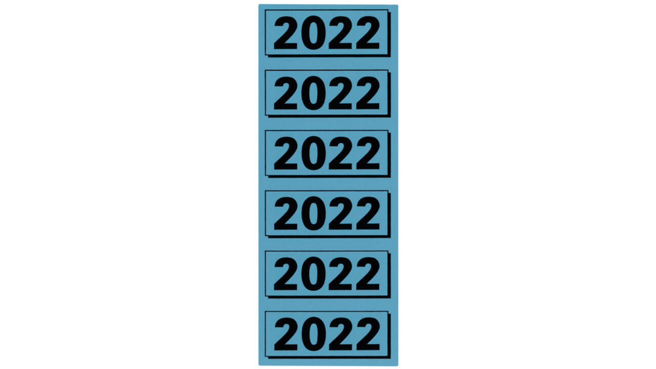 Rugetiket Elba 2022 57x25mm blauw