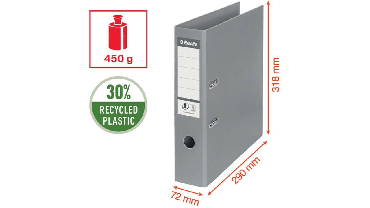 Ordner Esselte Vivida No.1 multipack 75mm A4 5 stuks wit