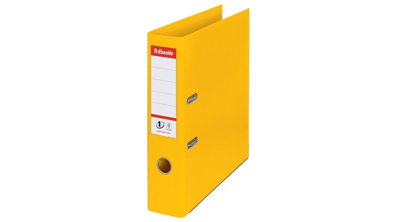 Ordner Esselte No 1 Power PP 75 mm geel 5 stuks