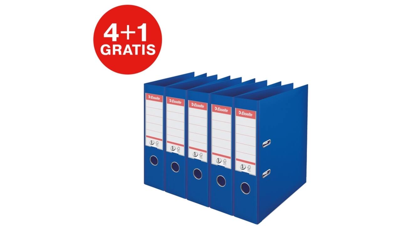 Ordner Esselte Vivida No.1 multipack 75mm A4 5 stuks blauw