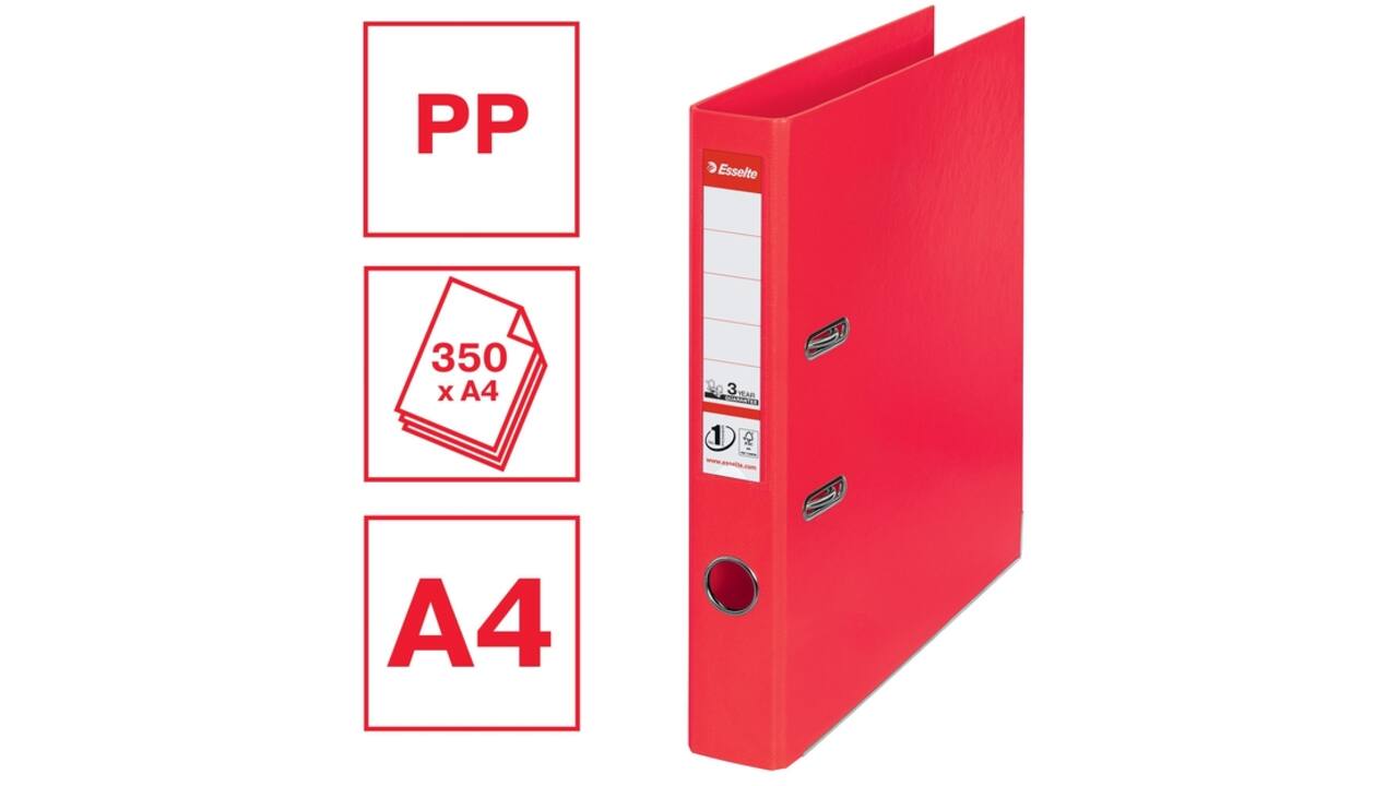 Ordner Esselte No 1 Power PP 50 mm rood 5 stuks