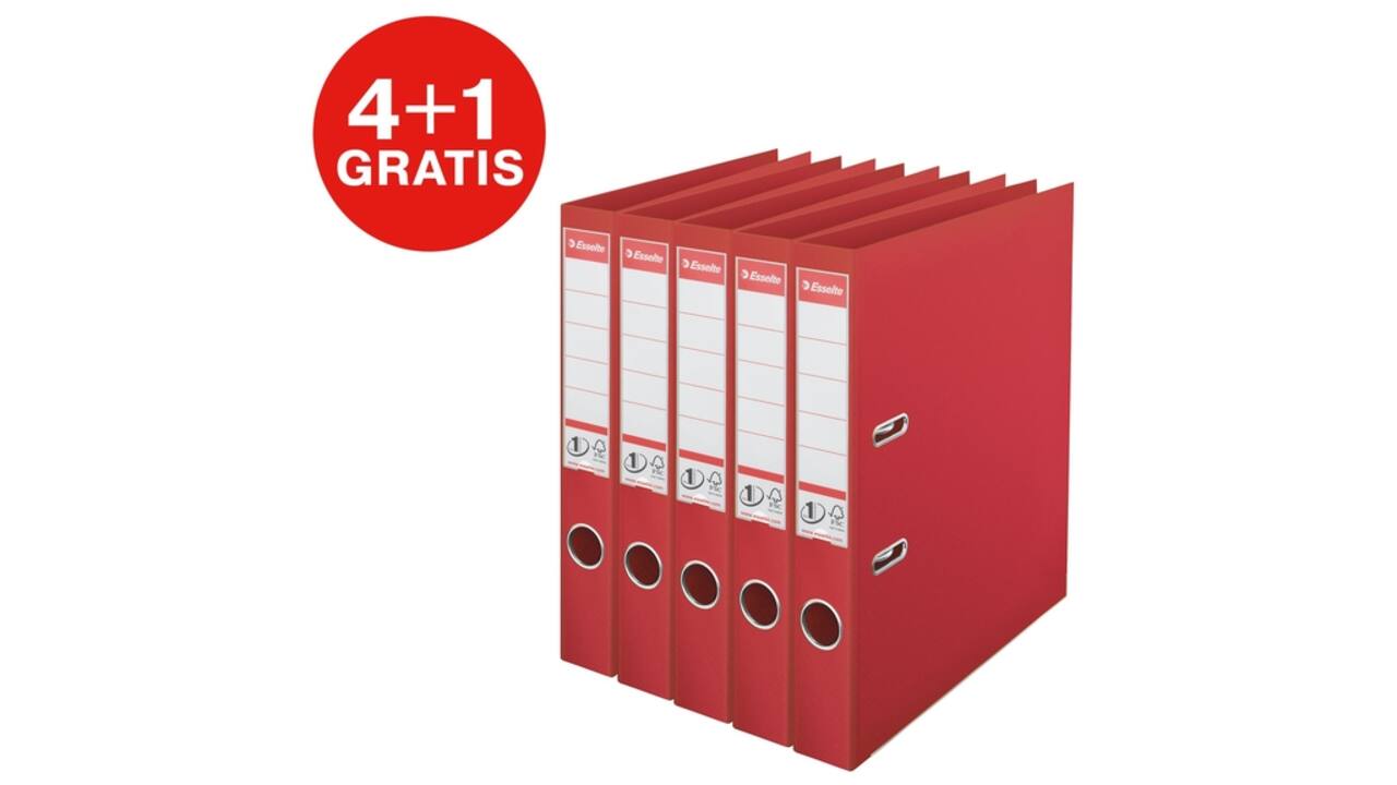 Ordner Esselte No 1 Power PP 50 mm rood 5 stuks