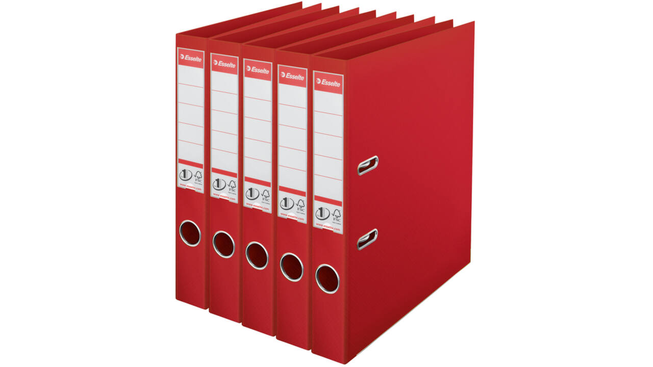 Ordner Esselte No 1 Power PP 50 mm rood 5 stuks