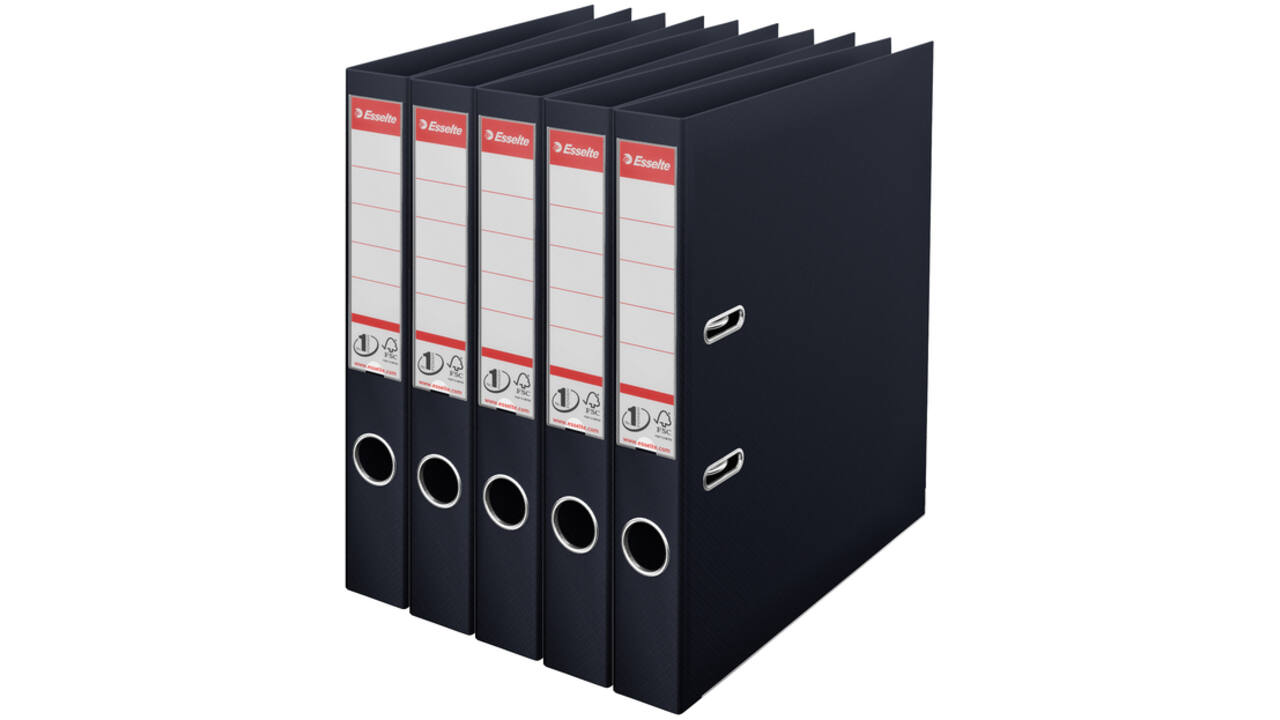 Ordner Esselte Vivida No.1 multipack 50mm A4 5 stuks zwart