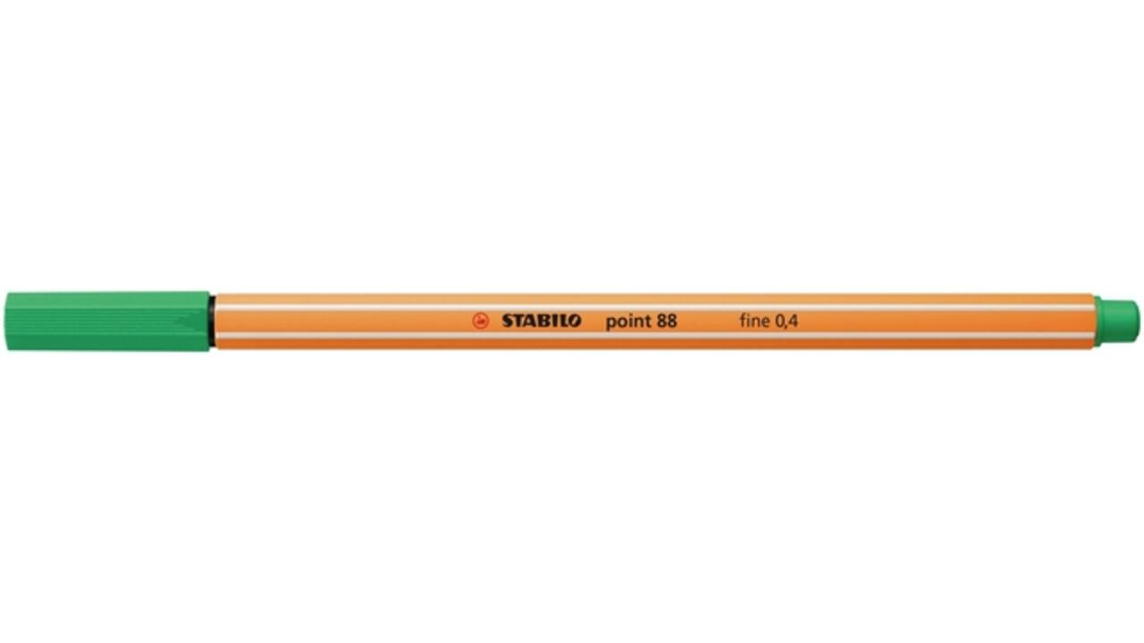 Fineliner STABILO point 88/16 fijn licht smaragdgroen