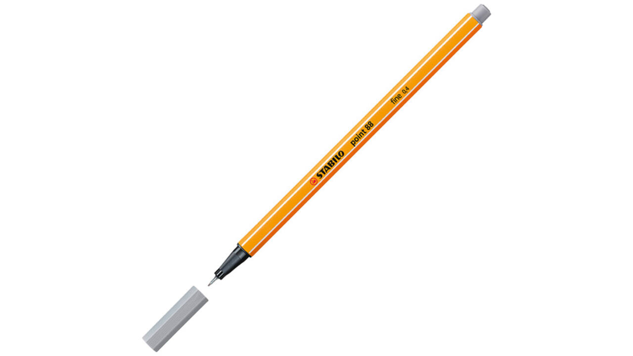 Fineliner STABILO point 88/95 fijn middelkoud grijs