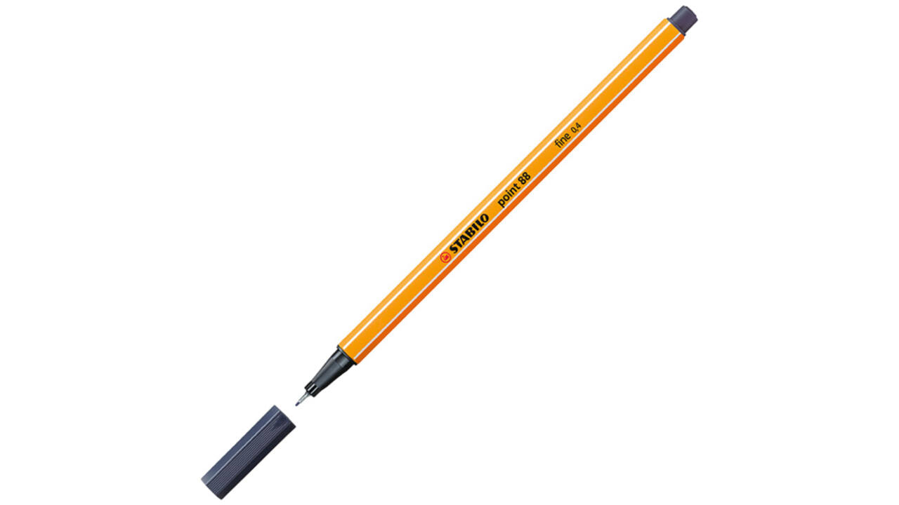 Fineliner STABILO point 88/98 fijn payne's grijs