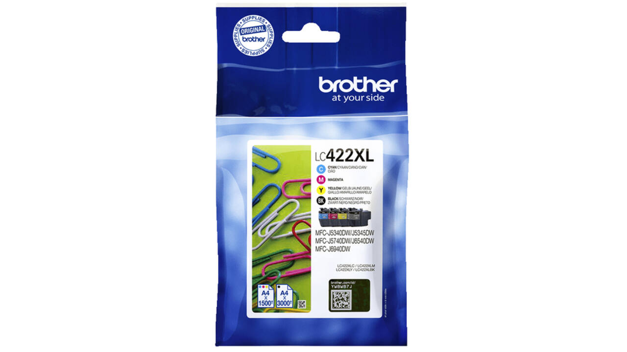 Inktcartridge Brother LC-422XLVAL zwart 3 kleuren
