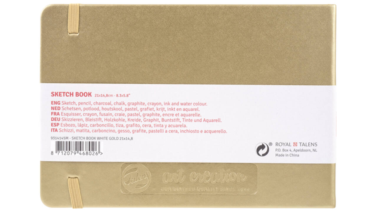 Schetsboek Talens Art Creation goudgeel 21x15cm 140gr 80vel