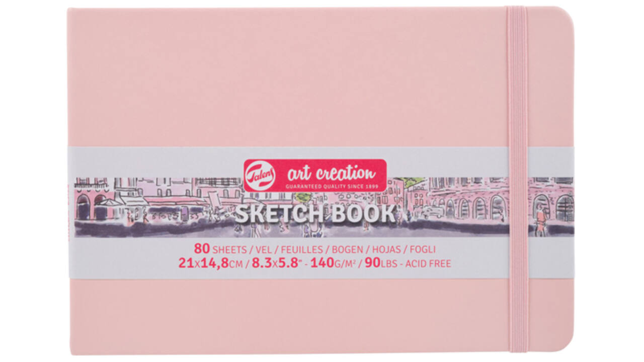 Schetsboek Talens Art Creation roze 21x15cm 140gr 80vel