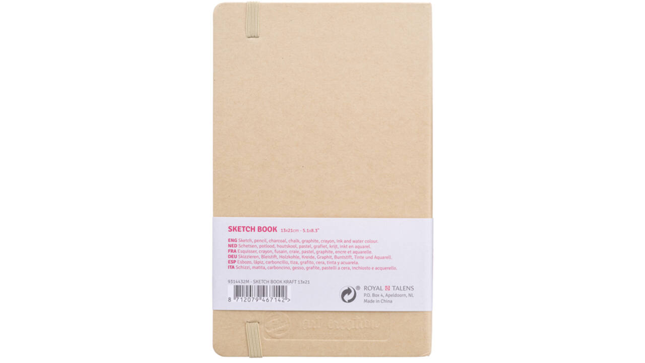 Schetsboek Talens Art Creation kraft 13x21cm 140gr 80vel