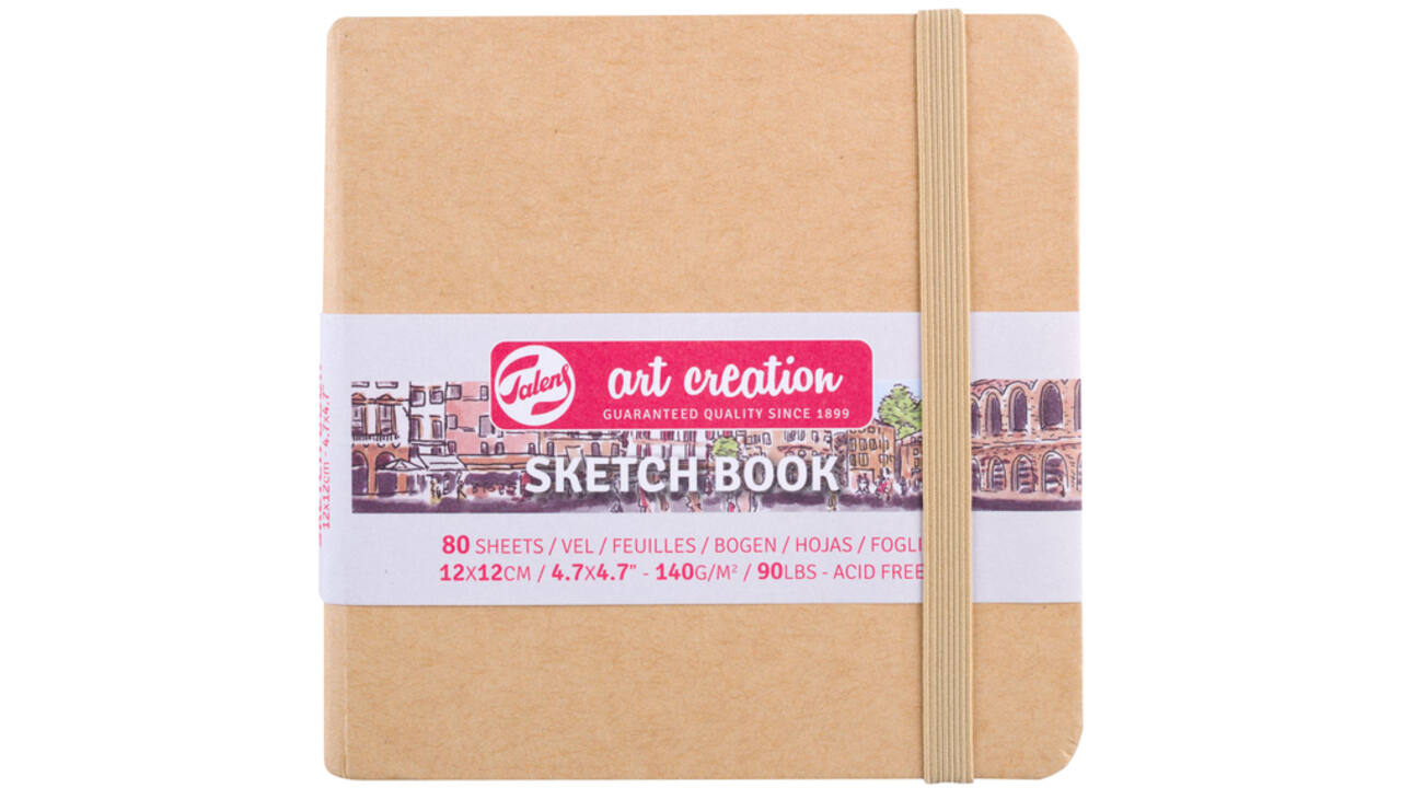 Schetsboek Talens Art Creation kraft 12x12cm 140gr 80vel