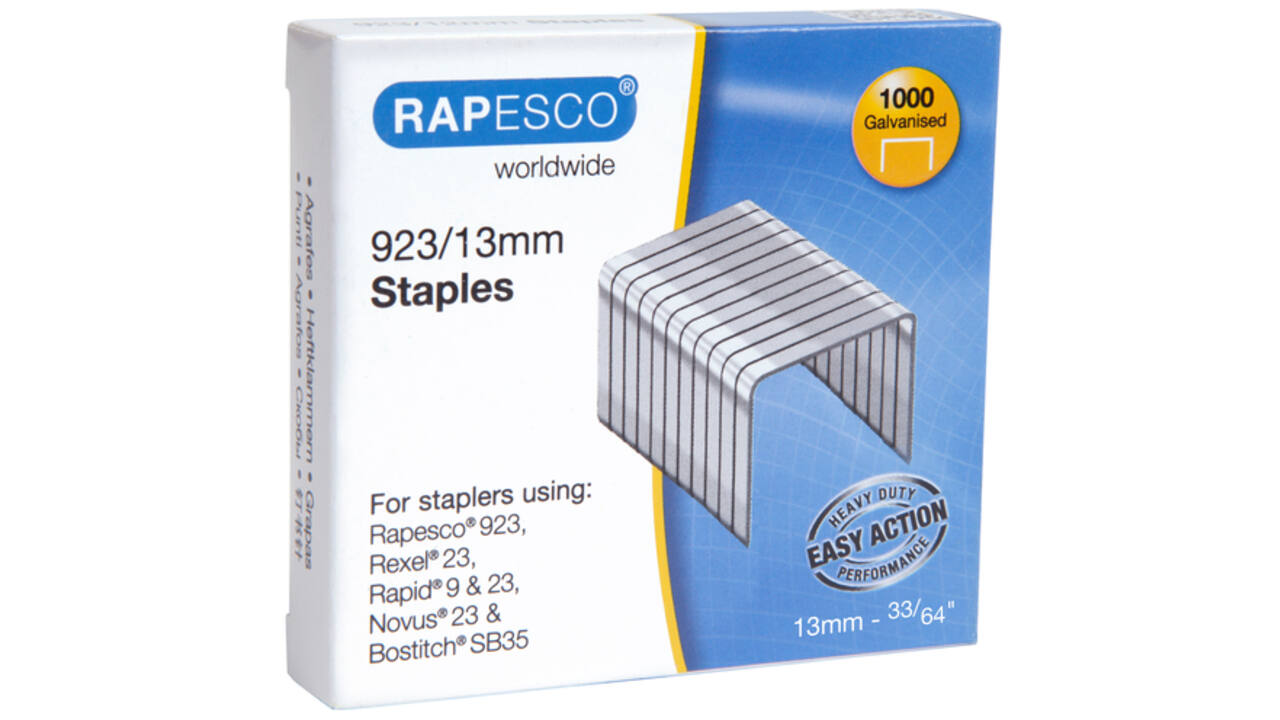 Rapesco 923/13mm (23 Type) Verzinkt Nieten (doos 1000)