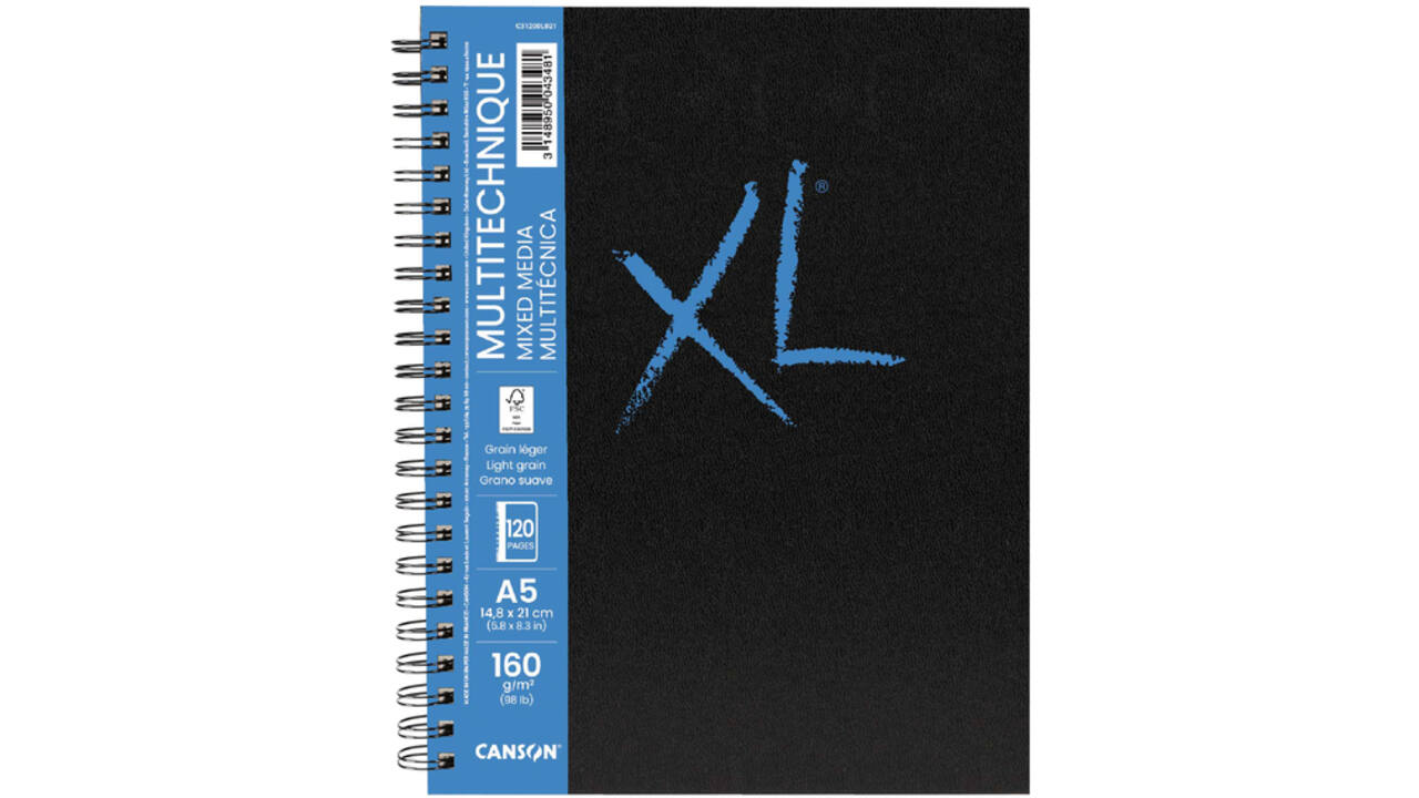 Schetsboek Canson Mix Media XL A5 60v 160gr spiraal