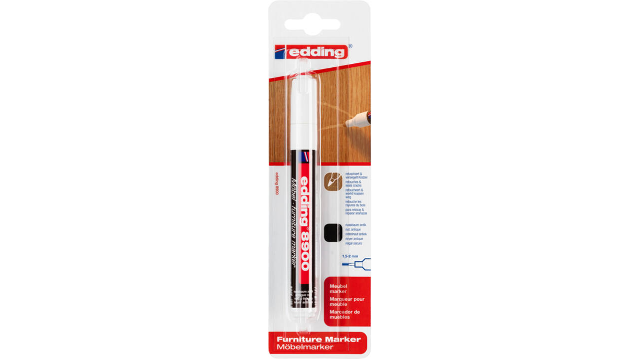 Viltstift edding 8900 meubel rond 1.5-2mm antiek notenhout blister à 1 stuk