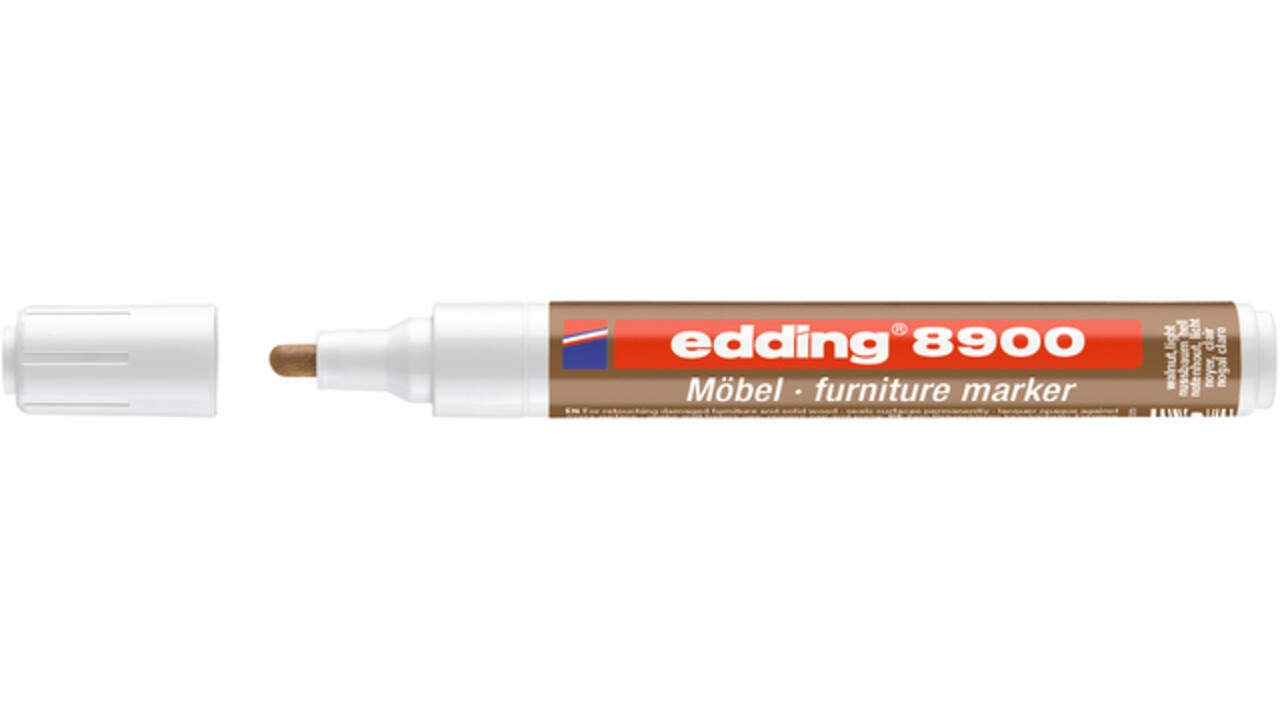 Viltstift edding 8900 meubel rond 1.5-2mm licht notenhout blister à 1 stuk