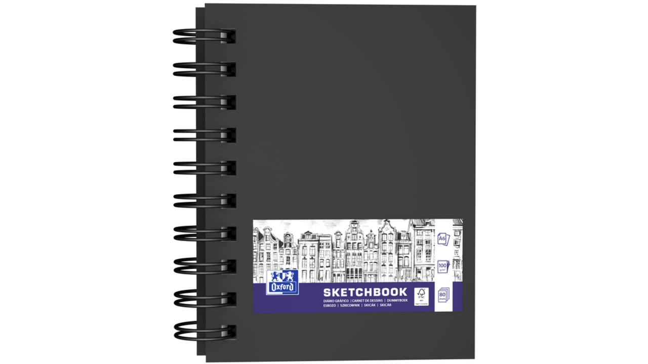 Schetsboek Oxford A6 80 vel 100 gram spiraal