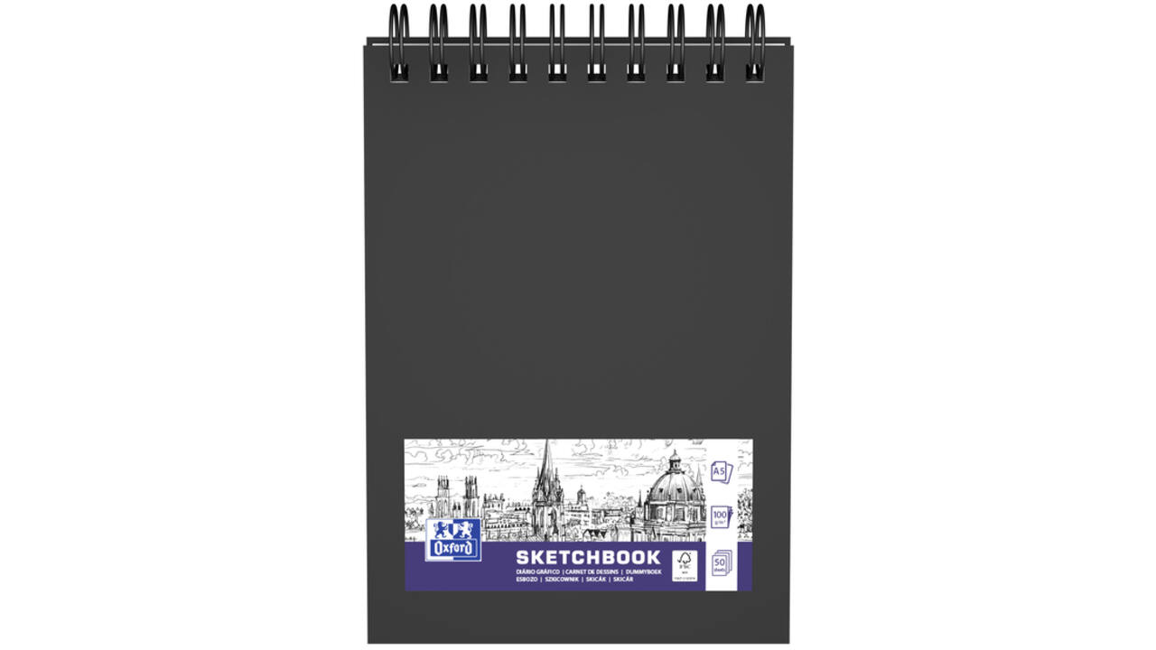 Schetsboek Oxford A5 50 vel 100 gram spiraal