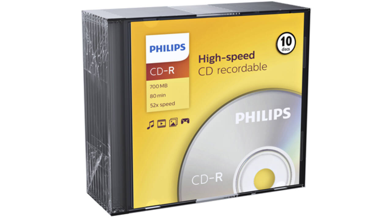 CD-R Philips 80Min 700MB 52x SL (10)