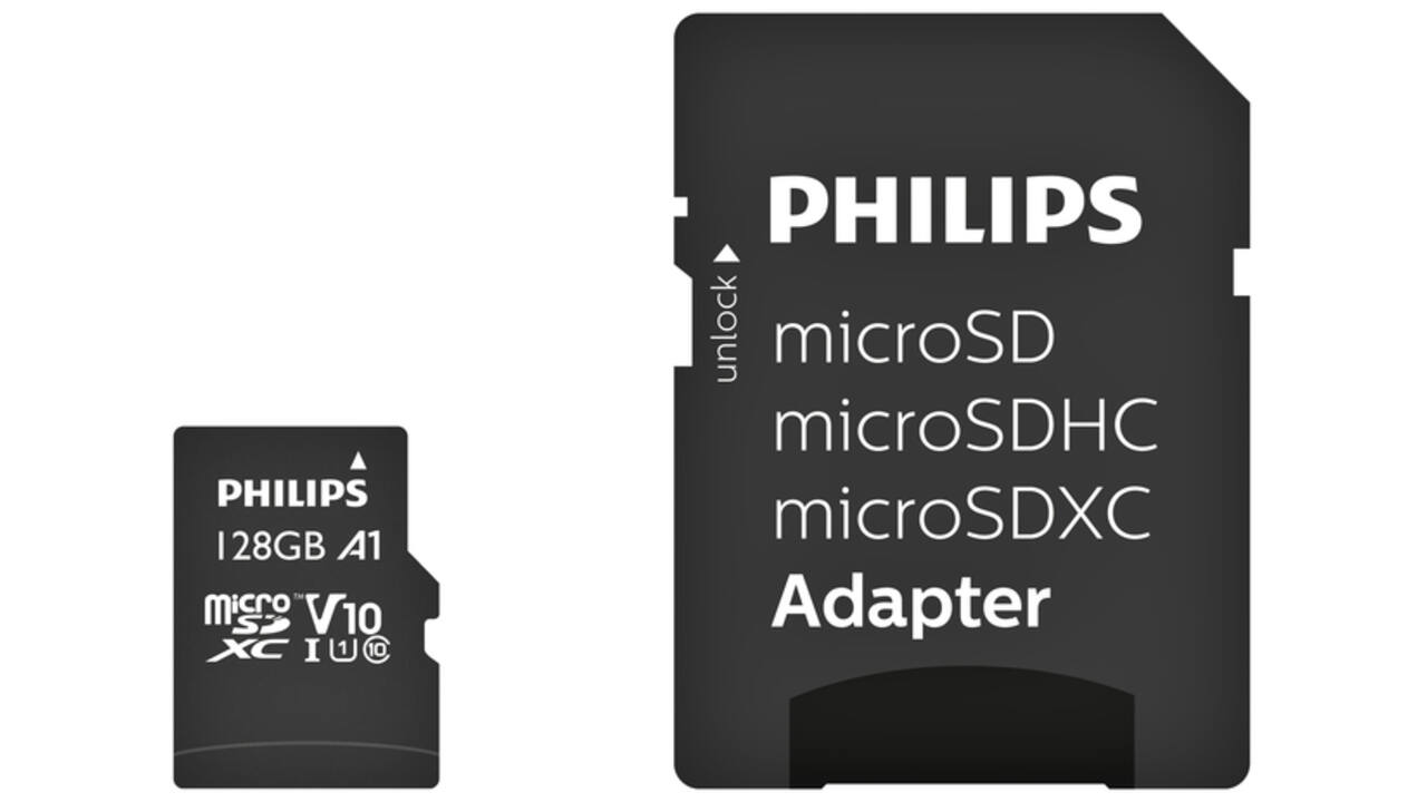 Geheugenkaart Philips micro SDXC Class 10 UHS-I U1 128GB