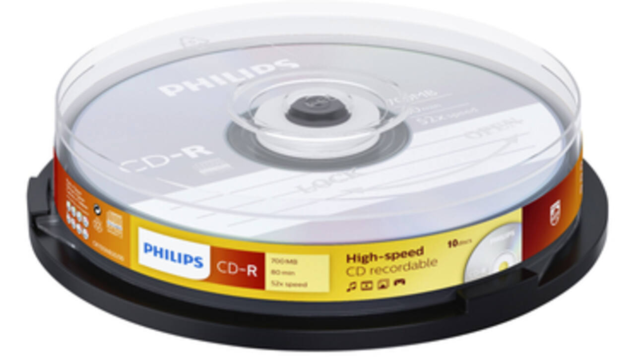 CD-R Philips 80Min 700MB 52x SP (10)