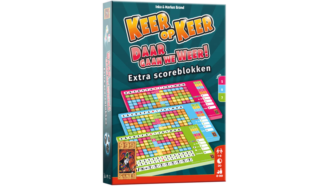 Scoreblok Keer op Keer level 5,6 en 7