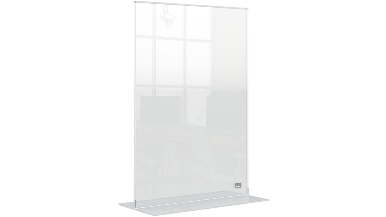 Infobord Nobo Premium Plus A4 acryl vrijstaand