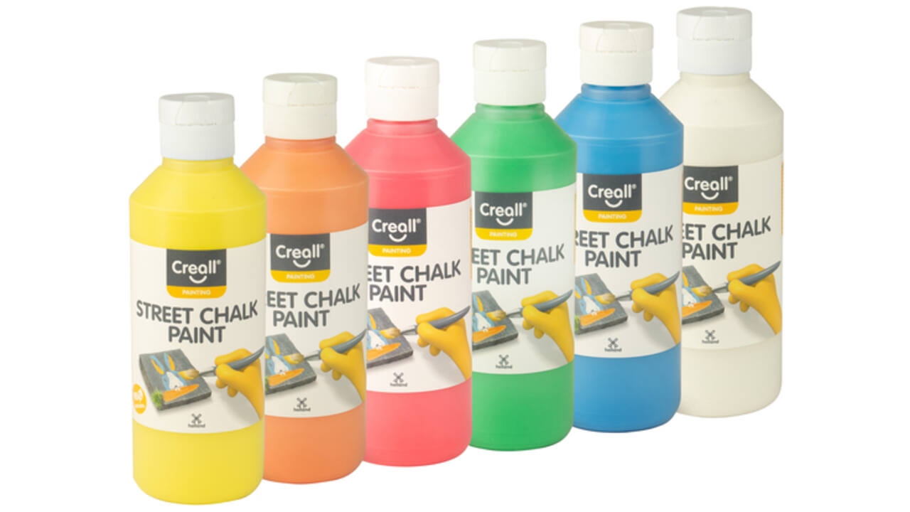 Stoepkrijtverf Creall Chalk Paint 6 kleuren à 250ml