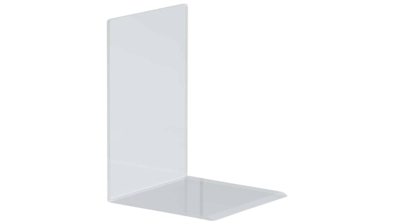 Boekensteun MAUL acryl 12x12x17cm set 2 glashelder