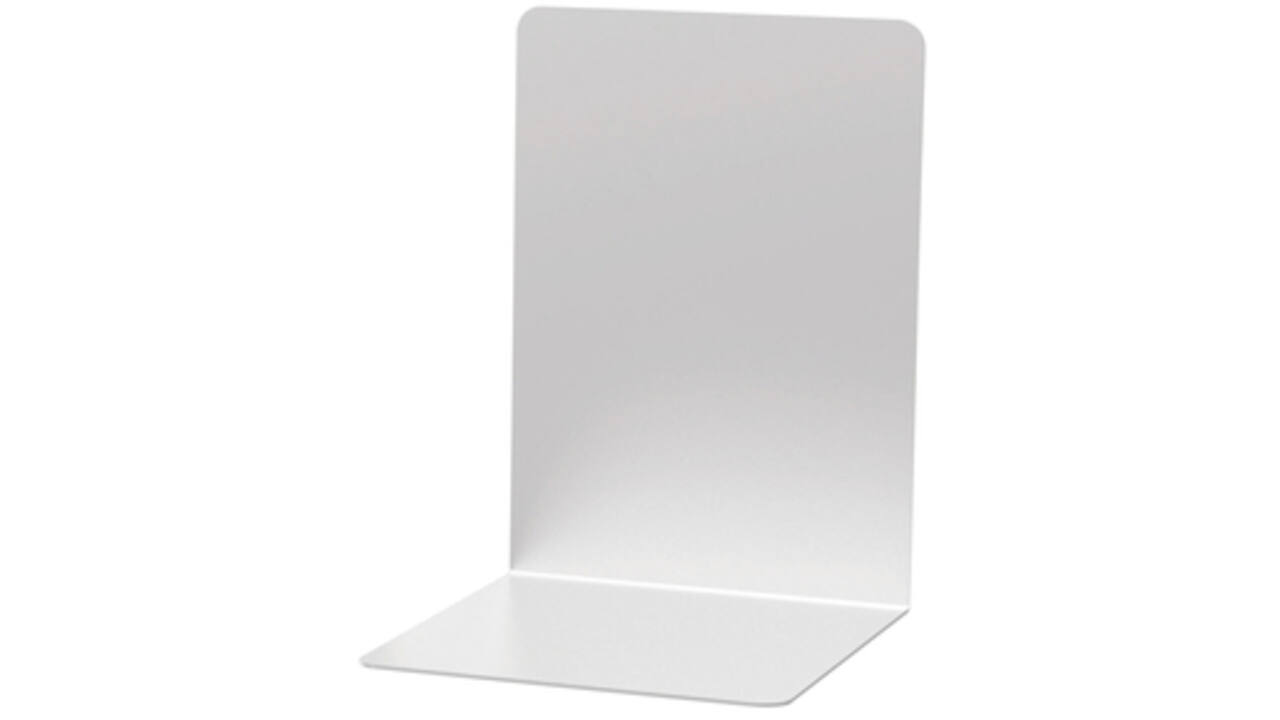 Boekensteun MAUL aluminium 16x15x21cm set 2 zilver